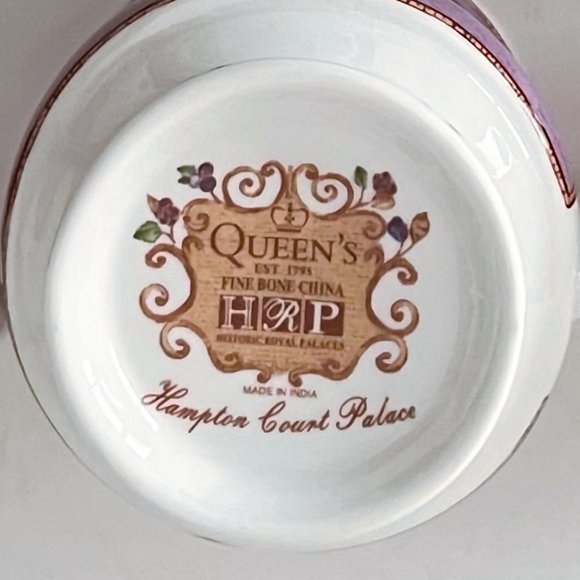 6X Vintage Hampton Court Palace Fine Bone China Mugs by QUEEN'S - Picture 10 of 15